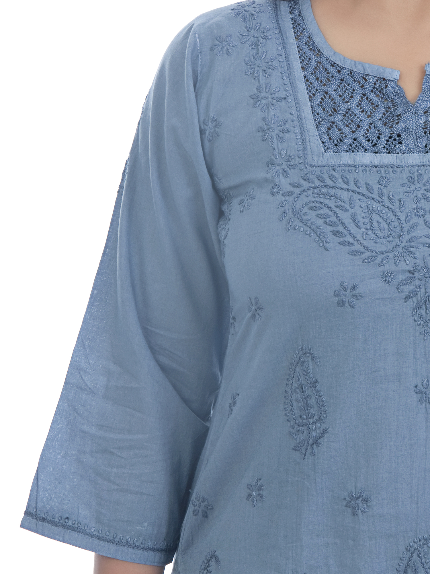 A2 LACE NECK KURTI (2)