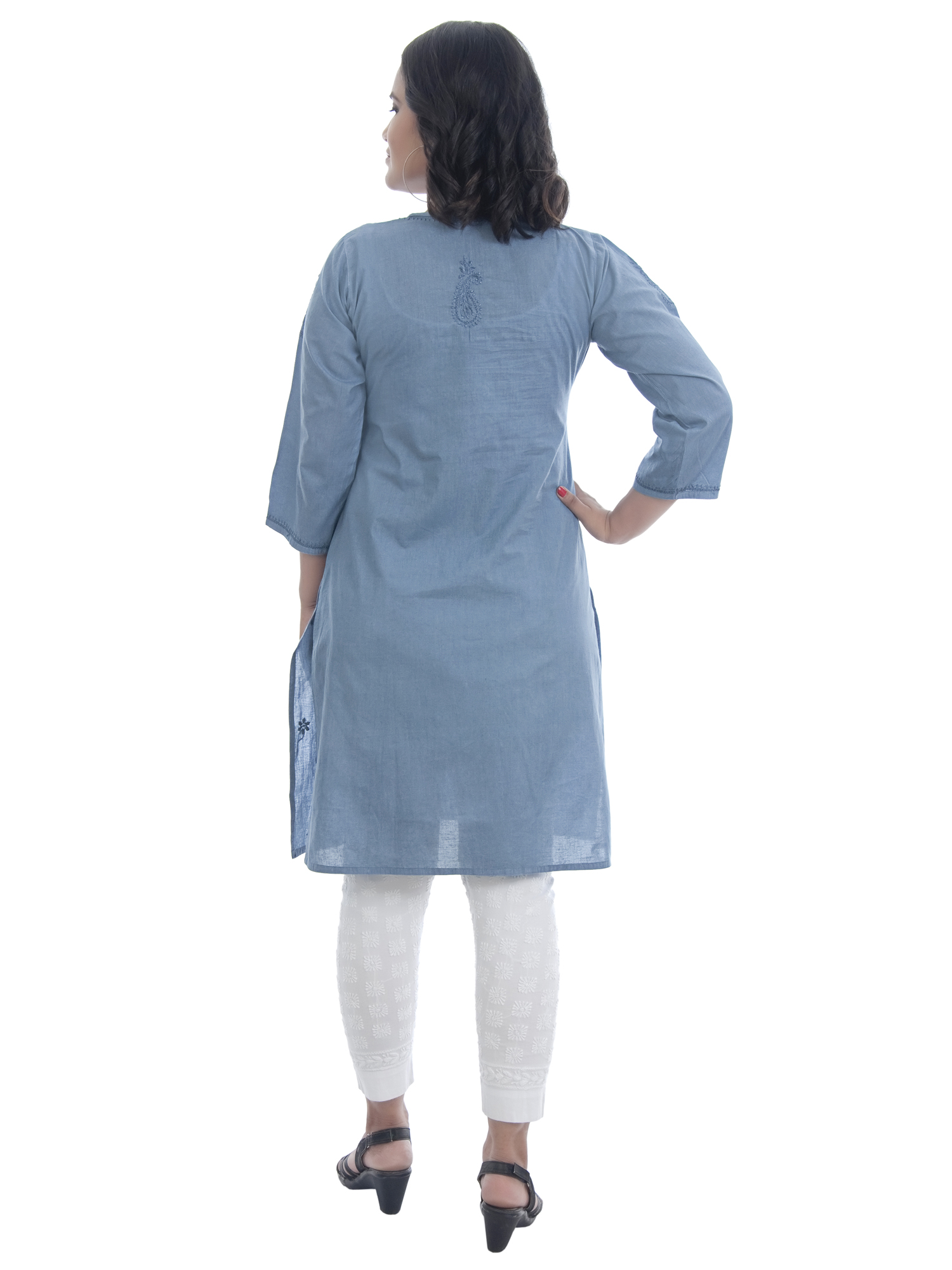 A2 LACE NECK KURTI (4)