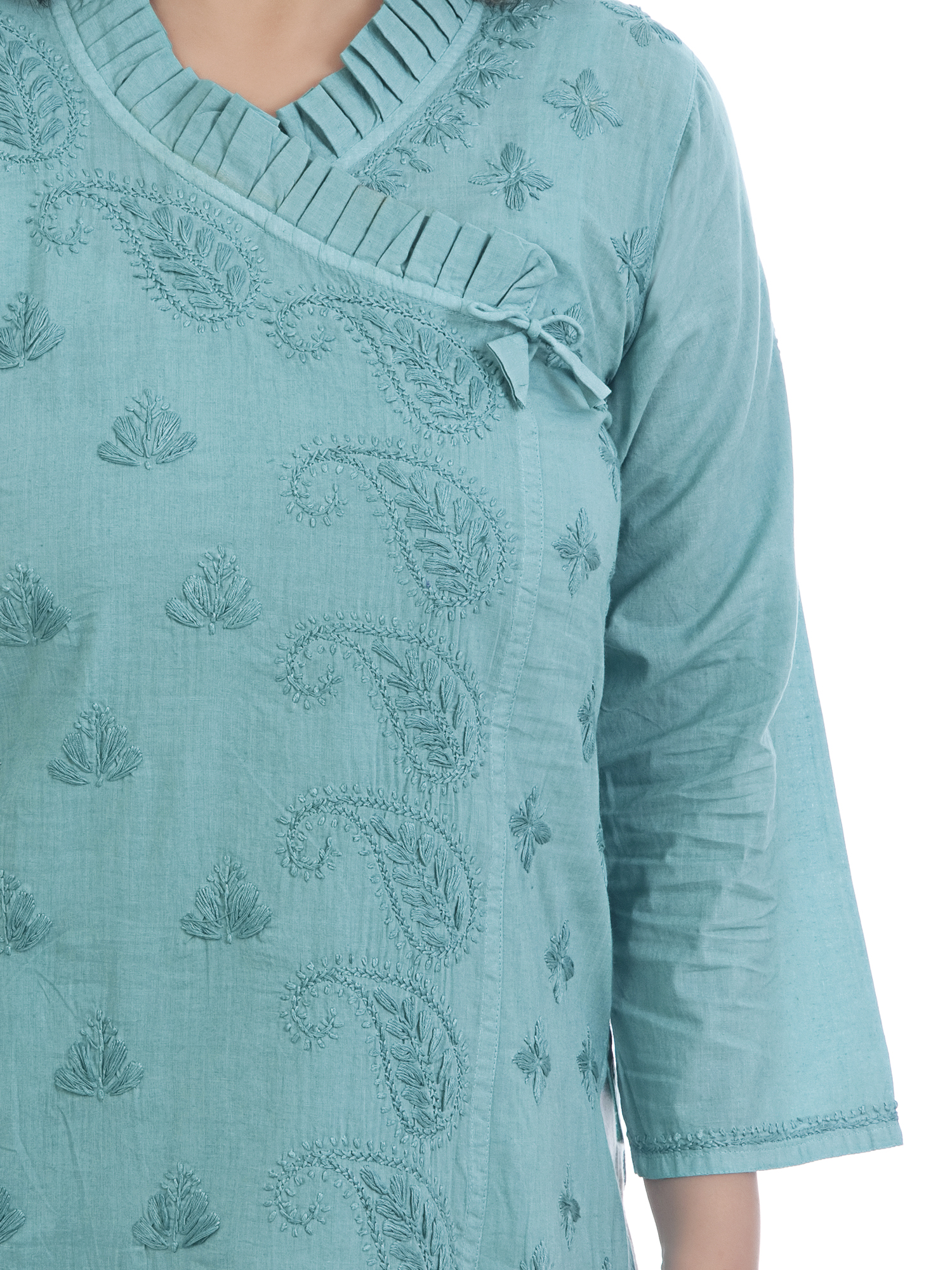 A5 FRILL NECK KURTI (2)