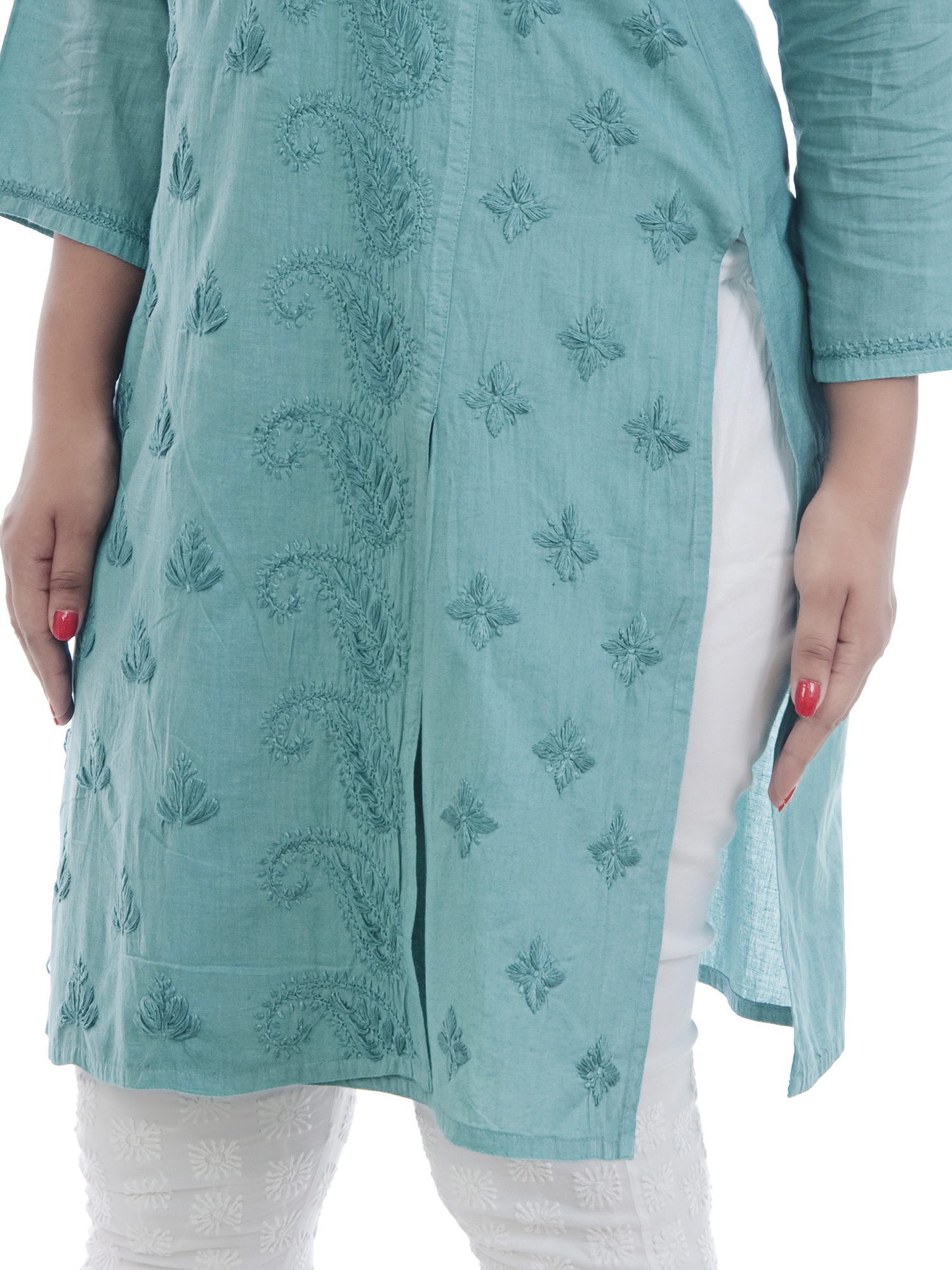A5 FRILL NECK KURTI (4)